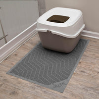 Cat Litter Box Mat, Kitty Premium PVC Pad, Durable Trapping Rug - 35x23 Inch (Pack of 1) / #04 Grey - image 2