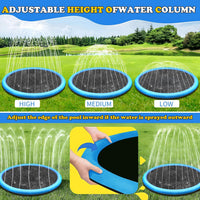 CACSPS non-slip splash pad for kids and dogs spraying water from a garden hose - view 15