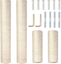 PowerKing Natural Sisal Replacement Scratching Post - 15.7''+15.7''+7.87''+7.87'' (2.67''Thick) / White