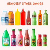 JOYIN 30Pcs Play Food Grocery Cans, Play Kitchen Accessories - image 2