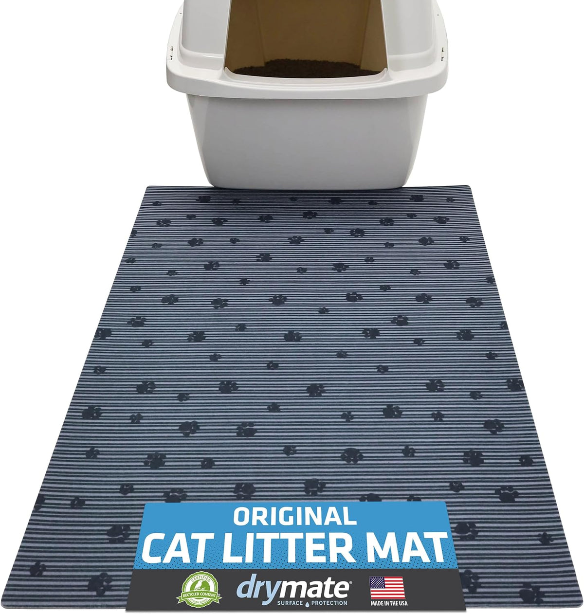 Drymate Cat Litter Box Mat, Litter Trapping Mat, Gray, 20x28 – Daily Care for Cats