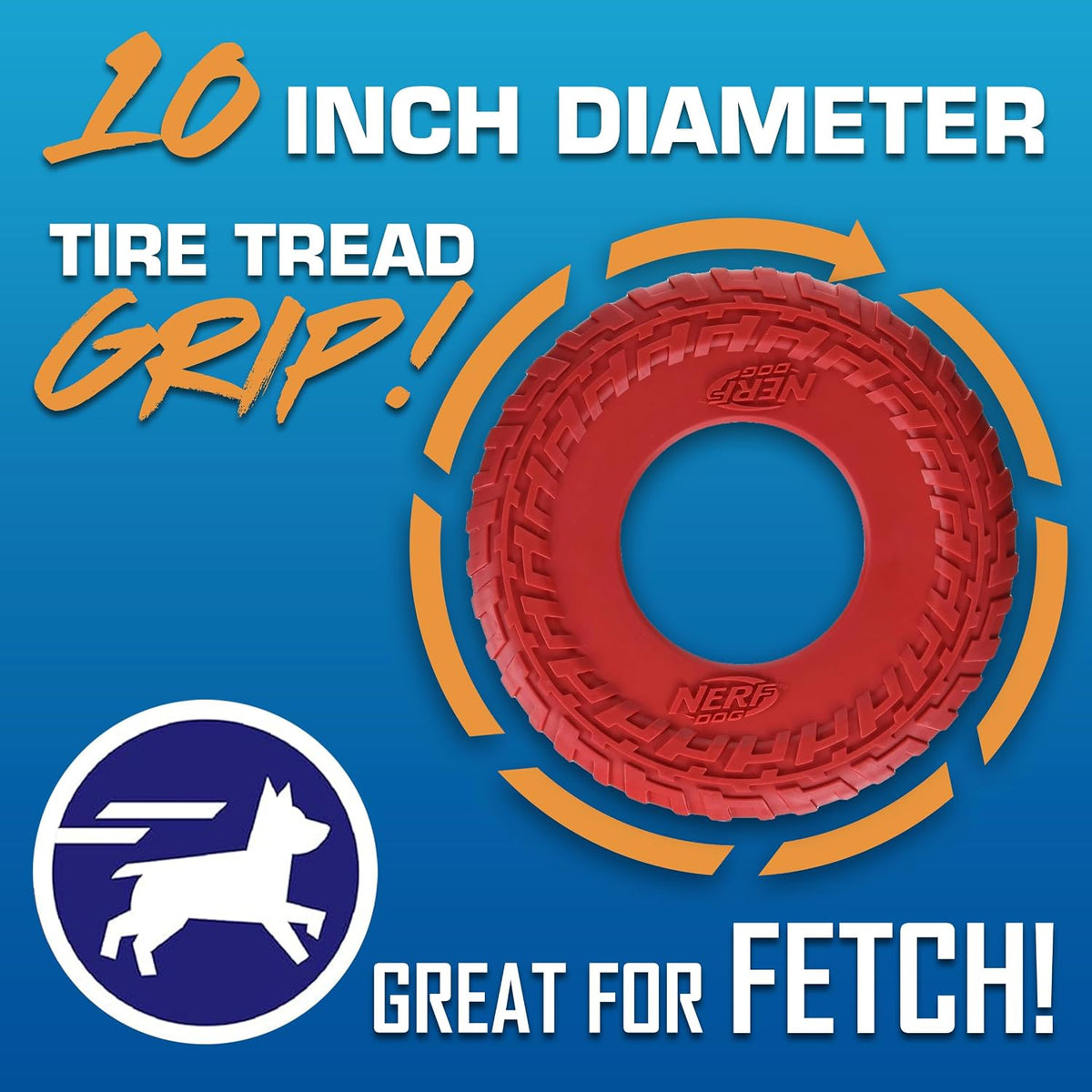Nerf Dog Tire Flyer Dog Toy Gift Set - Multicolor / 10 Inch (Pack of 3) - image 2
