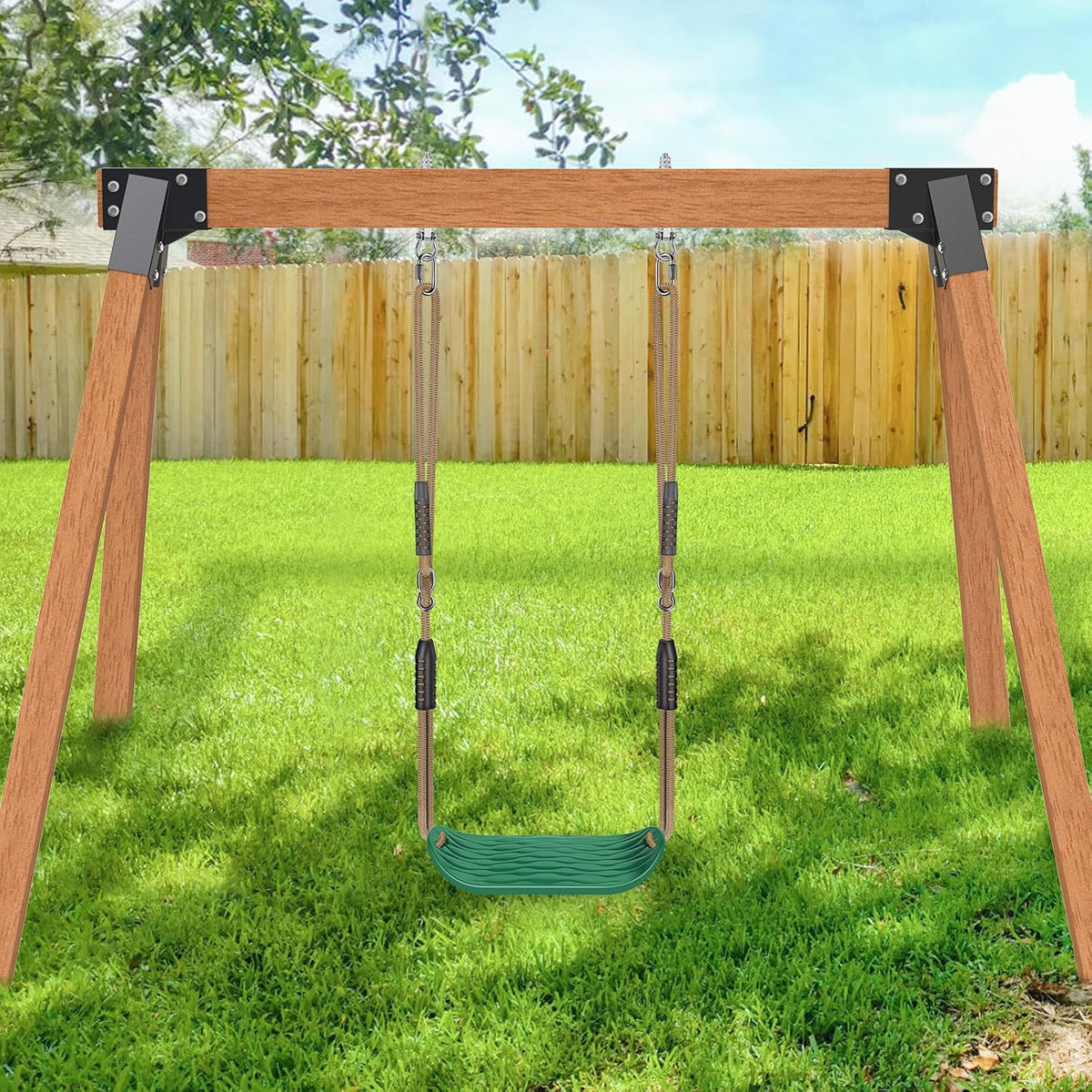 SELEWARE Heavy Duty Swing Seat Replacement, Kids & Adults - Green, 1 Pack - image 2