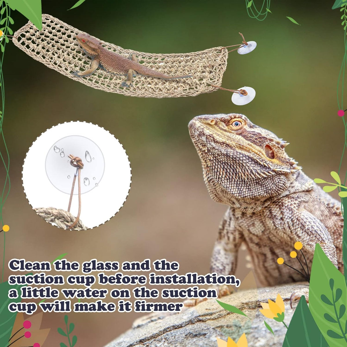 Silkfly Large Beard Dragon Hammock, Brown - 30 x 7 inch / Rectangle / as shown in the pictures - image 4