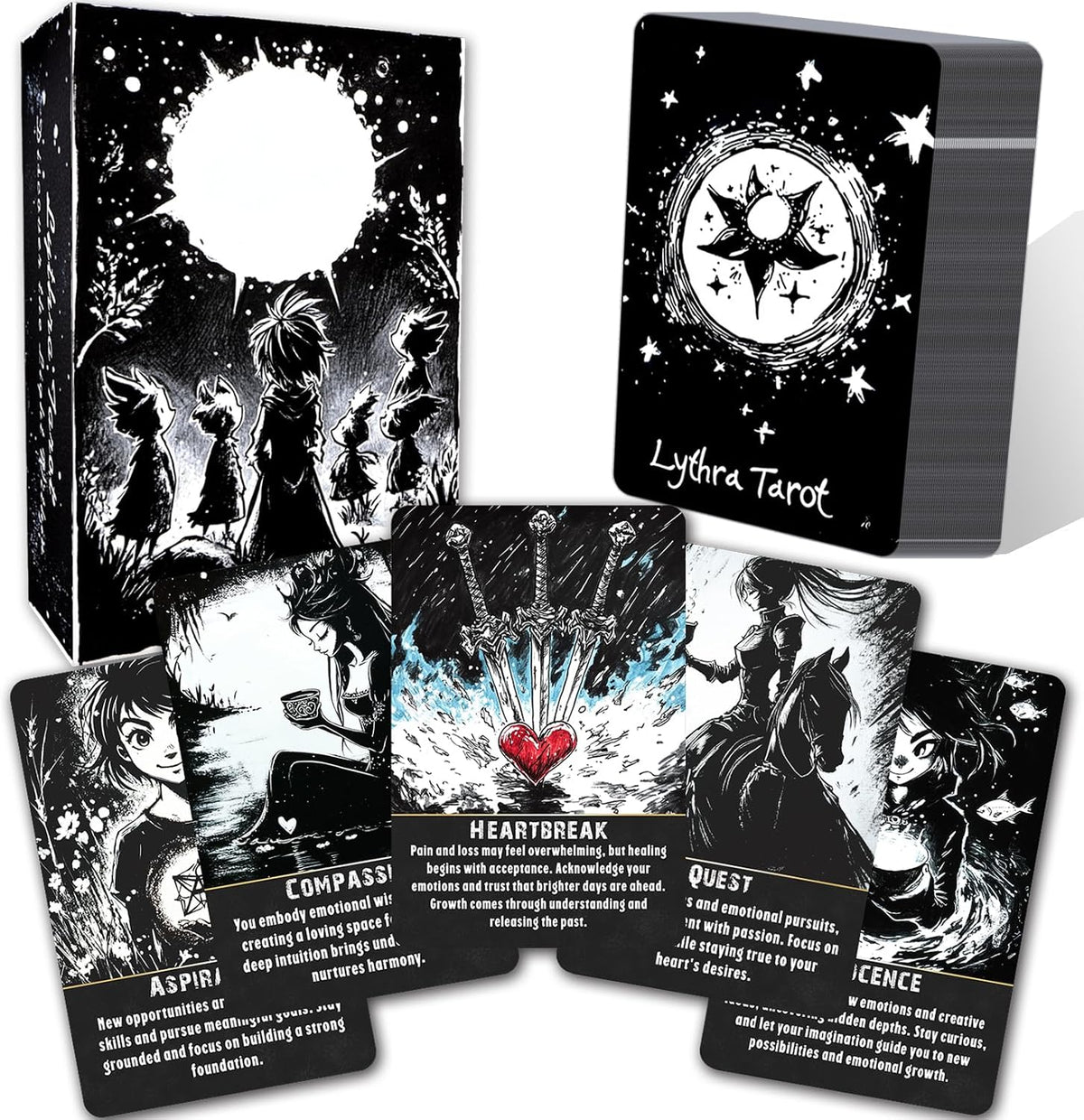 sishui Gilded Age Tarot Deck with Guidebook - Black（3.15in*4.7in）