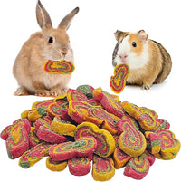 Fhiny Rabbit Chew Toys Mixed Forage Beetroot Carrot and Pumpkin Bunny Treats for Hamsters Guinea Pigs Chinchillas and Other Small Rodents Teeth Grinding (0.29lb/130g)