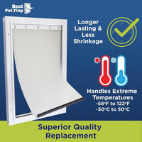 Best Pet Flap Large Replacement Dog Door Non PVC Flap Fits PetSafe - Large 10 1/8" x 16 7/8" (Pack of 2)