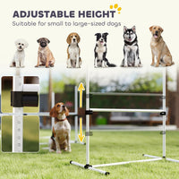 PawHut 4 Piece Dog Agility Training Equipment for Dog Agility Course - 4 Piece / White - image 4