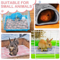 Reginary 4 Pcs Waterproof Guinea Pig Blankets Washable Small Animal Fleece Bedding Absorbent Guinea Pig Cage Liners Reusable Pet Pee Pad Sleep Mat for Hamster Ferret(Cute Star Pattern,35 x 24 Inch)