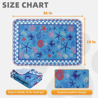 Washable Pee Pads for Dogs, Nonslip and Leak-Proof Dog Pee Pads - Summer Ocean / 24" x 36" (2 Pack) - image 3