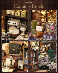 CUTEBEE 3D Wooden Puzzle for Adults - Vintage Coffee Shop - image 4