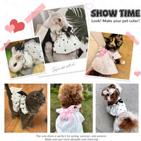 Dog Dresses for Small Dogs Girl Female Dog Cat Clothes Dress Cute - Light Pink / X-large (suggest 13-17.5lbs) - image 3