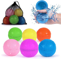 Reusable Water Balloons 6 Pcs with Mesh Bag - Pure Color / 6 Pcs