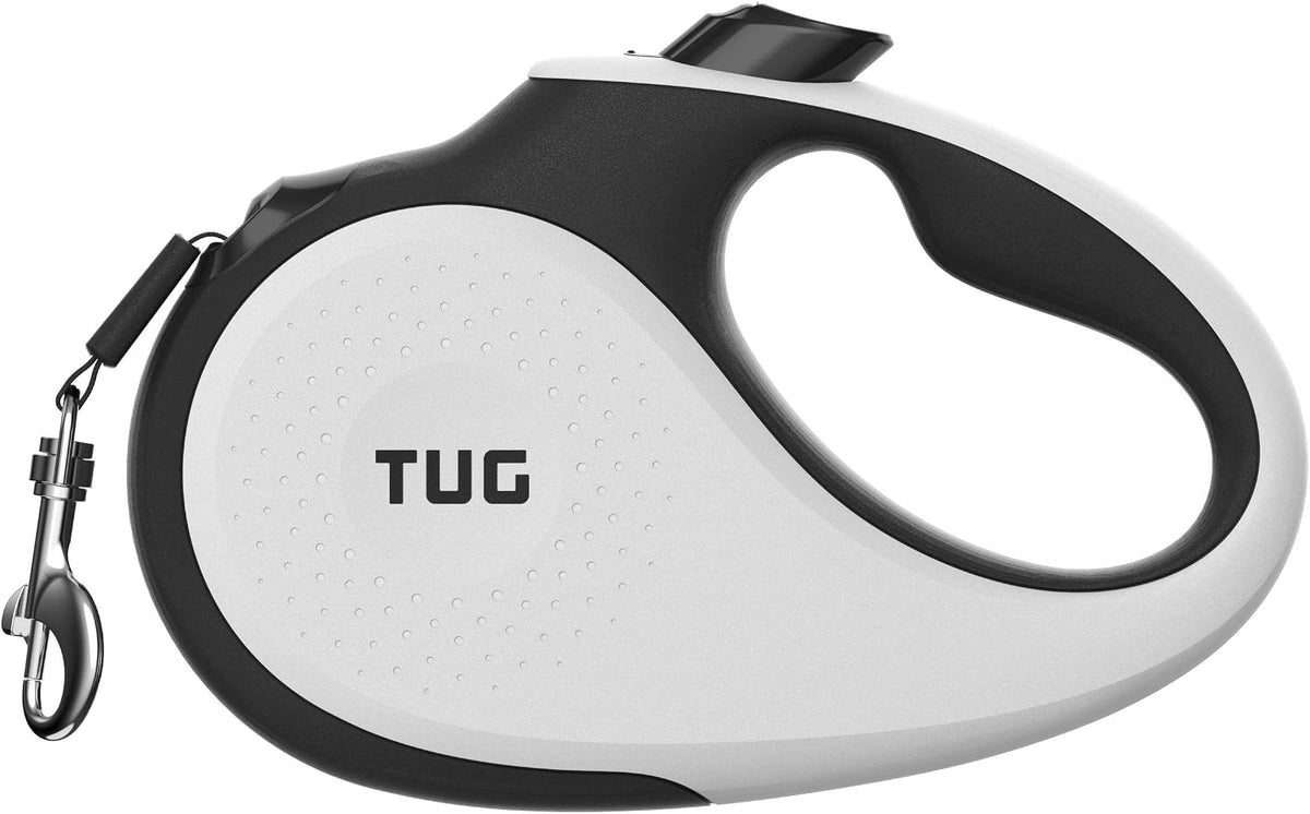 TUG Original Retractable Dog Leash - White / Tiny