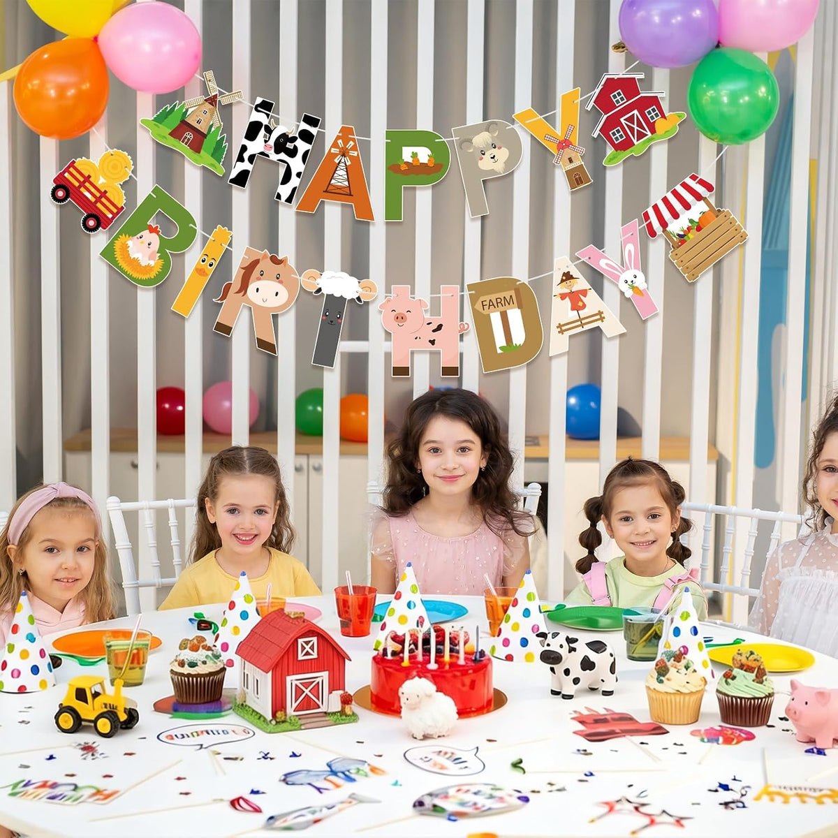 Hxezoc fire truck happy birthday banner with 14 paper flags and 2 fire engine flags - view 31