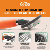 GoPets Double-Sided Pin & Bristle Brush - Small Pin Slicker Brush - image 3
