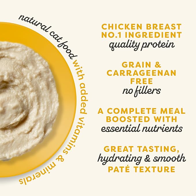 Applaws Vitality Wet Cat Food Paté, Natural Canned Cat Food, Wet Food for Cats with Added Vitamins and Minerals, Grain Free, Carrageenan Free, Chicken Breast (24 Count, 5.5oz Cans)