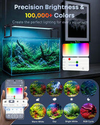 Pawfly Aquarium Light for Plants, 42 W Bluetooth Fish Tank Light - App control / 18" to 24" - image 3