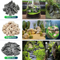 Natural Rocks Seiryu Stone 1-2.5 Inches Decorative Stones for Fairy - Slate Stone / 1lb(1-2.5Inch) - image 3