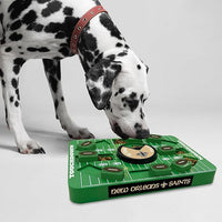 Pets First NFL New Orleans Saints Large Puzzle Toy - Interactive Dog Slow Feeding Treat Toy, Large Size