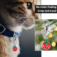 Cat Bell 2 Pack, Pet Collar Bells for Cats and Dogs - Strawberry / Small - image 2