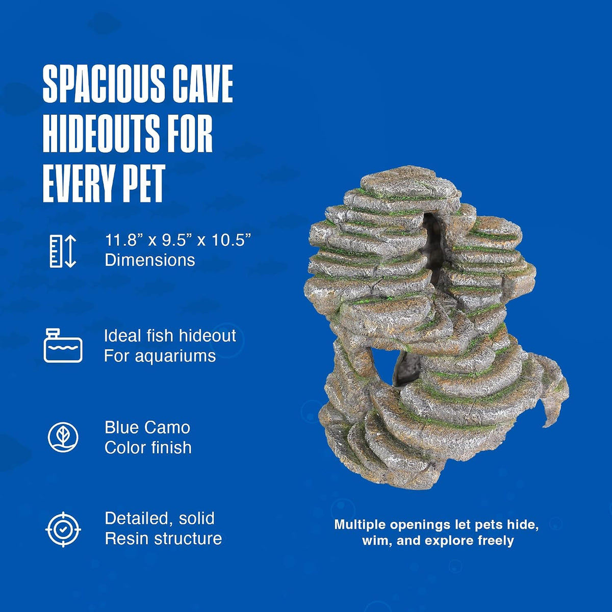 PENN-PLAX Reptology Shale Scape Step Ledge & Cave Hideout - Extra Large - image 4