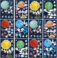 24 Sheets Make a Face Stickers for Kids Toddlers Party Favors Crafts – Fun for Kids & Family - Space