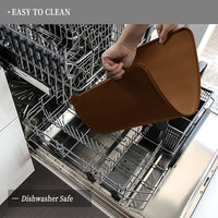 Waterproof Pet Feeding Mat with High Raised Edges, Heavier and Thicker Placemats for Cat Dog Water Bowl with BPA Free, Dogs Cats Food Mats for Messy Drinkers to Prevent Spill and Protect Floors