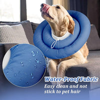 IDOMIK Dog Recovery Collar, Waterproof Soft Dog Cone After Surgery, Comfy Protective Elizabethan Collar Alternative for Dogs Cats, Adjustable Pet Neck Donut Cone Anti-Licking Biting Wounds,Navy,2XL