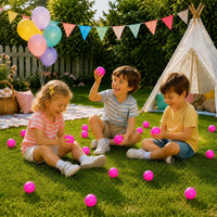 Ball Pit Balls for Kids, Plastic Refill 2.2 Inch Balls - Pink - image 2