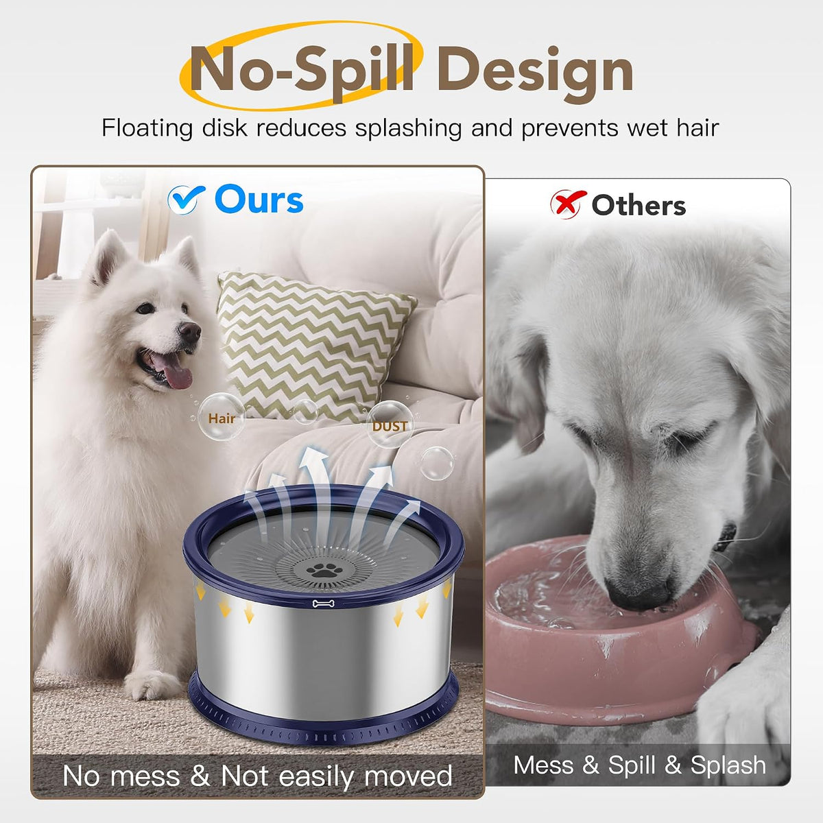 6.5L Stainless Steel Dog Water Bowl - Blue / 6.5L - image 3