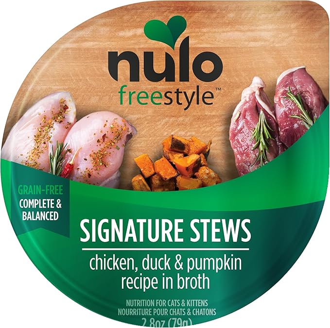 Nulo Freestyle Cat & Kitten Wet Cat Food Signature Stew, Premium All Natural Grain-Free Cat Food Topper with No Added Minerals or Preservatives and High Animal-Based Protein, 1 Count (Pack of 24)
