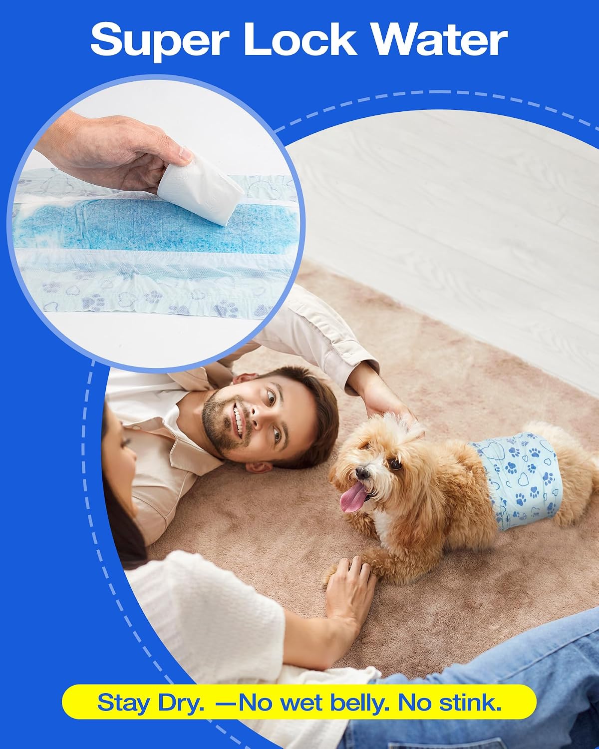 Dog Diapers Male Disposable, Belly Bands for Male Dogs, S 26pcs – Essentials for Dogs - M-26 - image 4