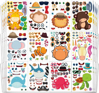 48 Fall Make-a-Face Sticker Sheets for Kids - Mixed Animals