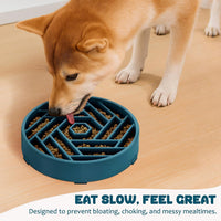 WHIPPY Slow Feeder Dog Bowl - navy blue - image 3