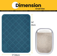 Conlun Cat Litter Mat Litter Trapping Mat - Navy / Small (24" x 17") - image 2