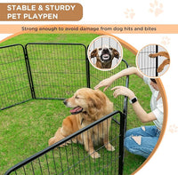 BestPet Dog Playpen Indoor 40 inch 4 Panels Metal Dog Pen Pet Dog Fence Outdoor Exercise Pen with Doors,Pet Puppy Playpen for RV Camping Yard, Black