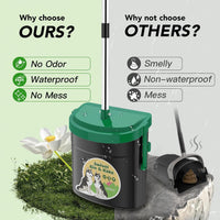 UPSKY 33.4" Dog Pooper Scooper Swivel Bin & Rake Kit with 100 Waste - Dark Green - image 4