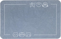 YCT Cat Food Mat for Pet Dog Feeting Mats - Navy Blue / 18.1"L x 11.8"W - image 2