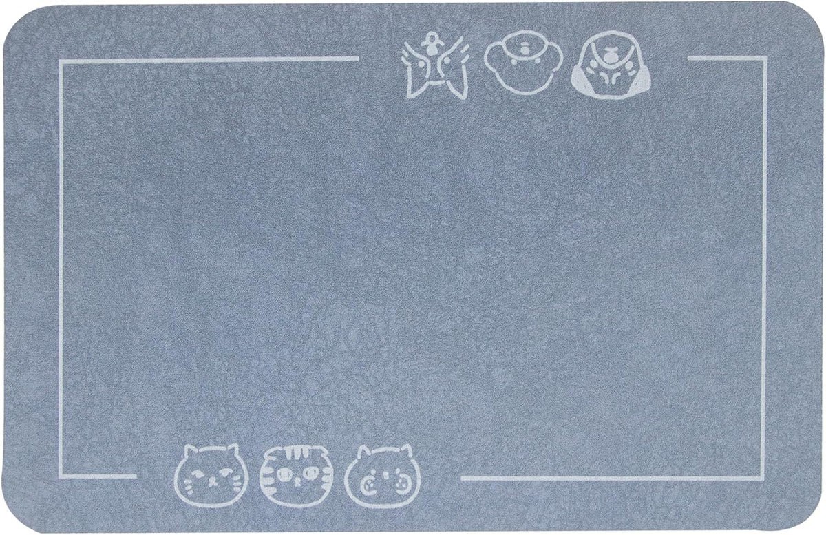 YCT Cat Food Mat for Pet Dog Feeting Mats - Navy Blue / 18.1"L x 11.8"W - image 2