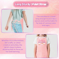 R HORSE Kid Apron and Chef Hat Set - Pink Cooking - image 4