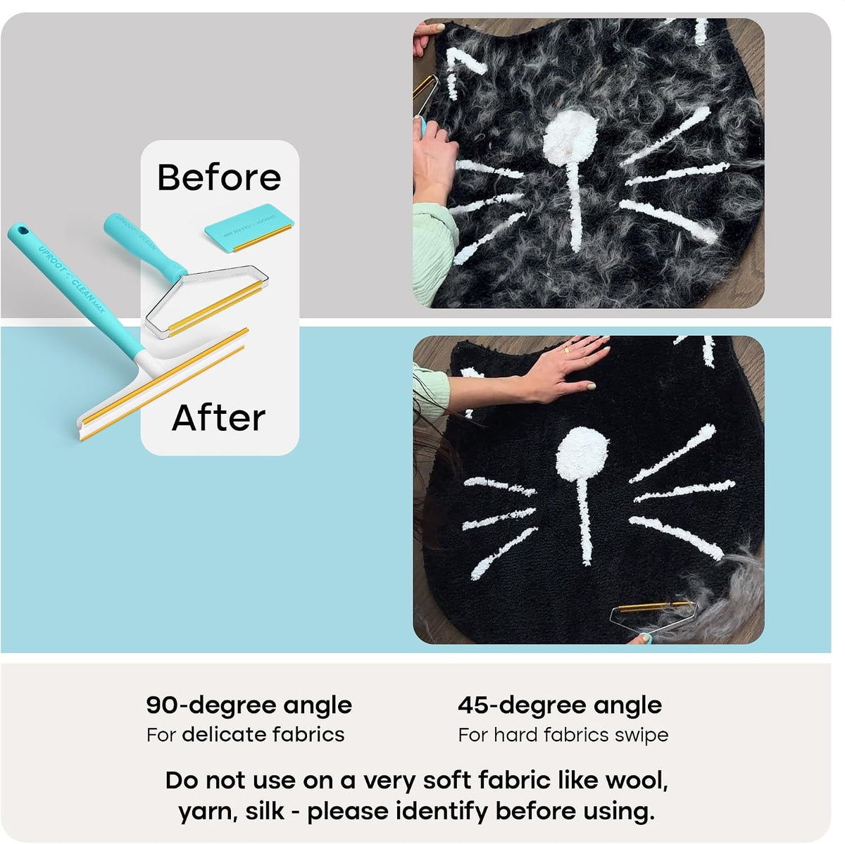 Uproot Cleaner Max Dog Hair Remover for Car & Carpet - Furnado - image 4