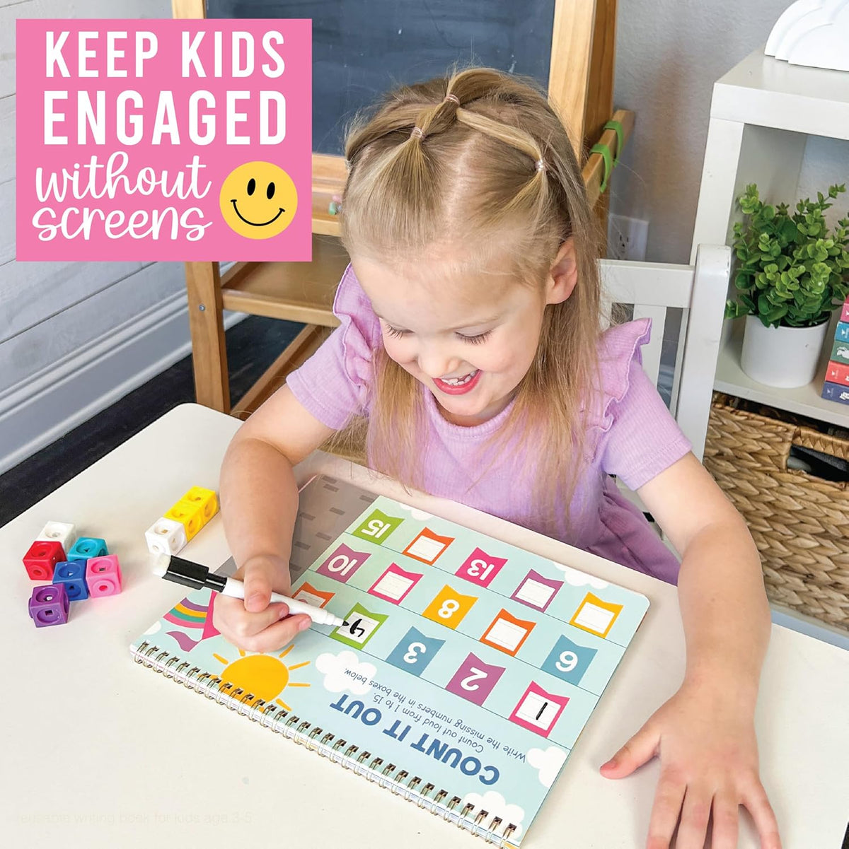 Hadley Designs dry erase tracing book for kids ages 3-5 with marker and carrying case - view 4