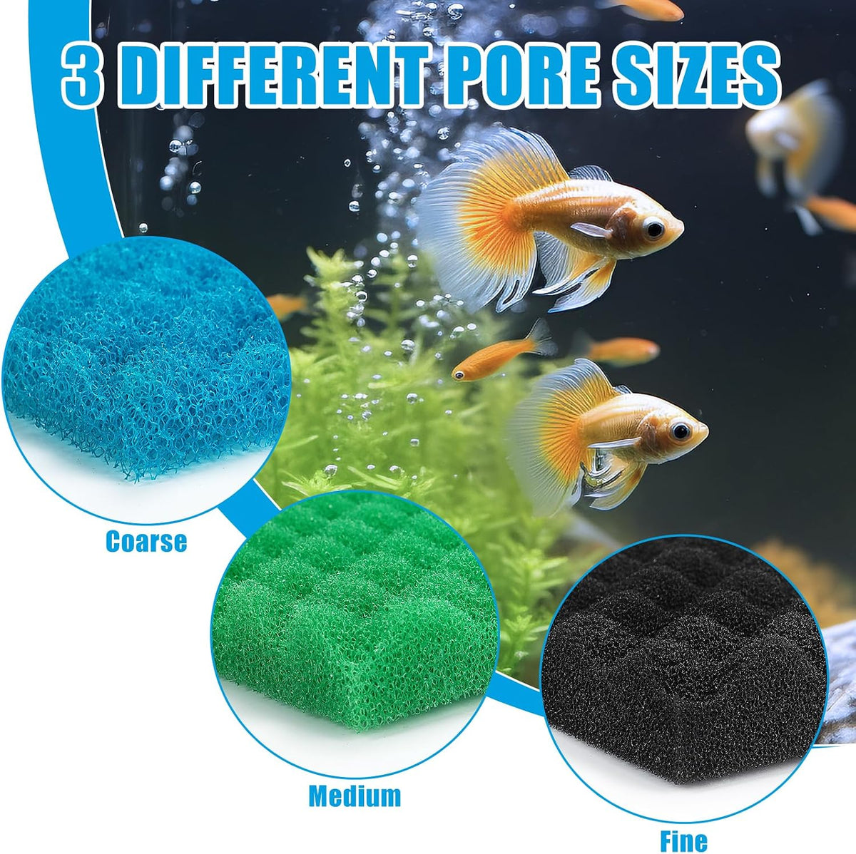 AQUANEAT Aquarium Bio Sponge Foam Filter Media Pad Cut-to-fit - image 2