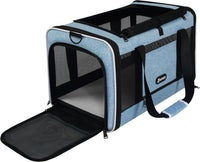 Cat Carrier 18x11x11 Top Load - Blue / 18.0"L x 11.0"W x 11.0"H