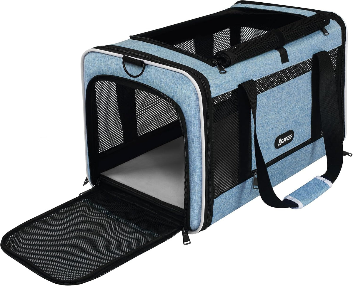 Cat Carrier 18x11x11 Top Load - Blue / 18.0"L x 11.0"W x 11.0"H