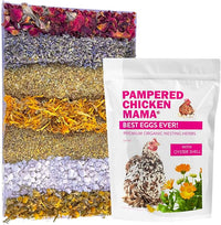 Pampered Chicken Mama Best Eggs Ever! Nesting Herbs for Chickens (10 Ounces) Calcium Supplement for Chickens | Chicken Feed Supplies, Hen Treats for Coops