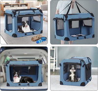 Portable Collapsible Dog Crate - Blue / 32.0"L x 23.0"W x 23.0"H - image 2