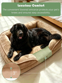 Spotted Play Orthopedic Dog Bed with Sides - Brown / 53.0"L x 42.0"W x 8.0"Th - image 3