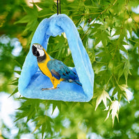 2 Pack Warm Bird Nest House Bed Hanging Hammock Sleeping Bed Plush - Blue and Grey - image 2